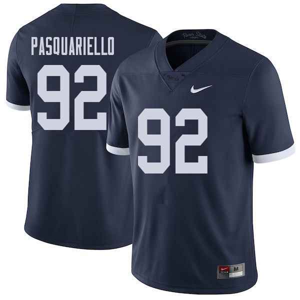 Men #92 Daniel Pasquariello Penn State Nittany Lions College Throwback Football Jerseys Sale-Navy - Click Image to Close